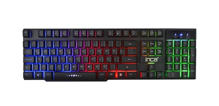 Inca Gaming Tastatur Maus Set mit Mauspad schwarz, USB, DE