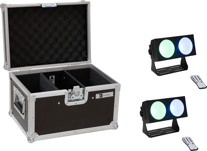 Eurolite Set 2x LED CBB-2 COB RGB Leiste + Case