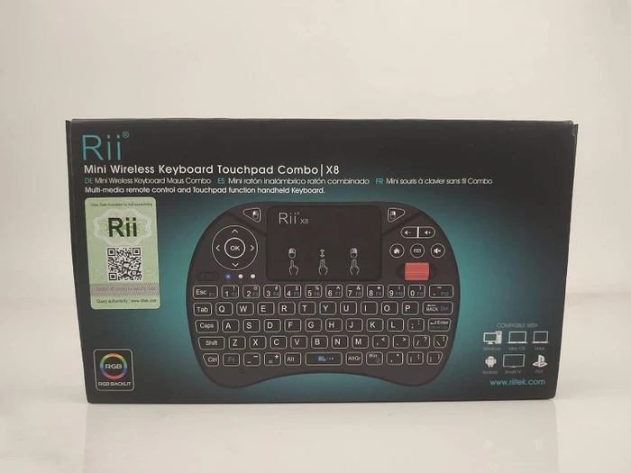Riitek Rii X8 Mini Keyboard, schwarz, USB, DE
