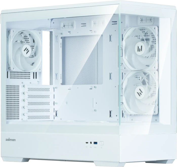Zalman P30 [V2] White, weiß, Glasfenster
