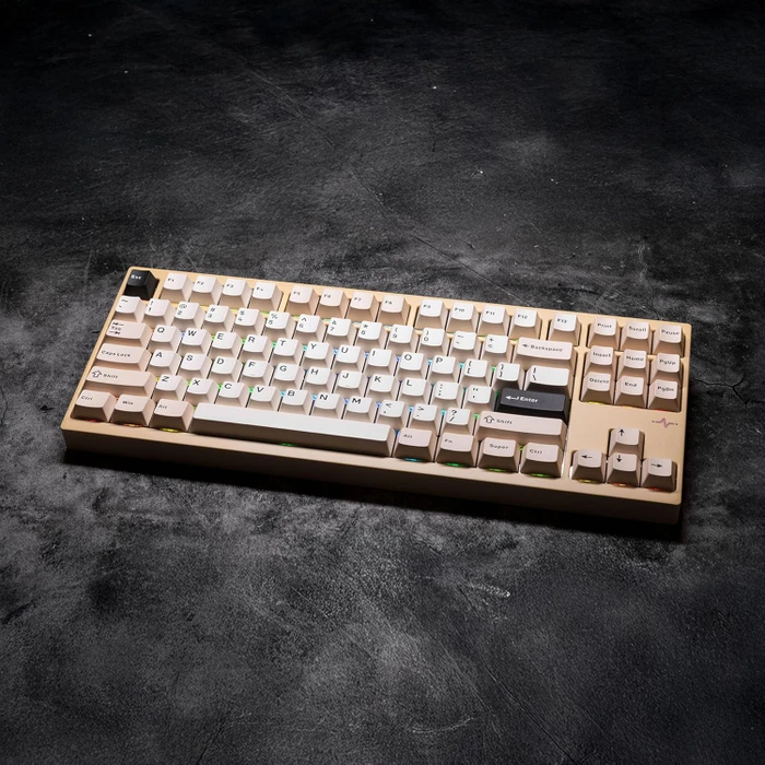 Wobkey Crush 80 Reboot Pro, Yellow, LEDs RGB, Kailh Cocoa, USB/Bluetooth, US