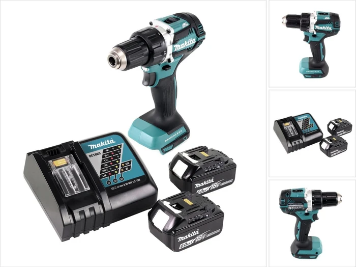 Makita DDF484RGJ Akku-Bohrschrauber inkl. MAKPAC + 2 Akkus 6.0Ah