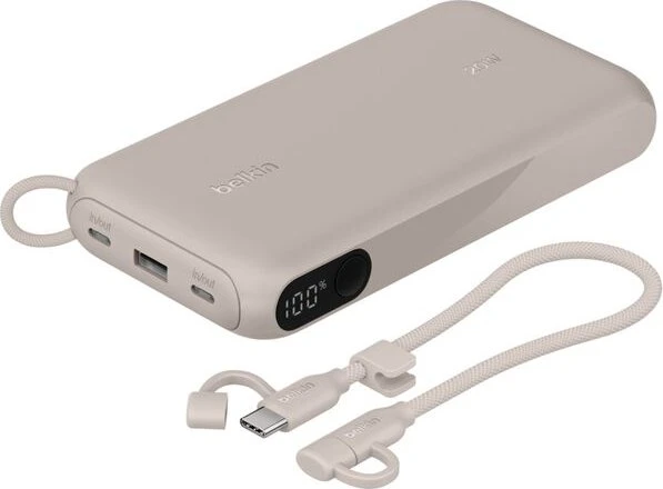Belkin BoostCharge Powerbank 20K mit Display sand