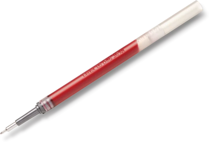 Pentel EnerGel Roller Pen LRN5-AX, Tintenrollermine 0.25mm (0.5mm Ball) rot, 12er-Pack