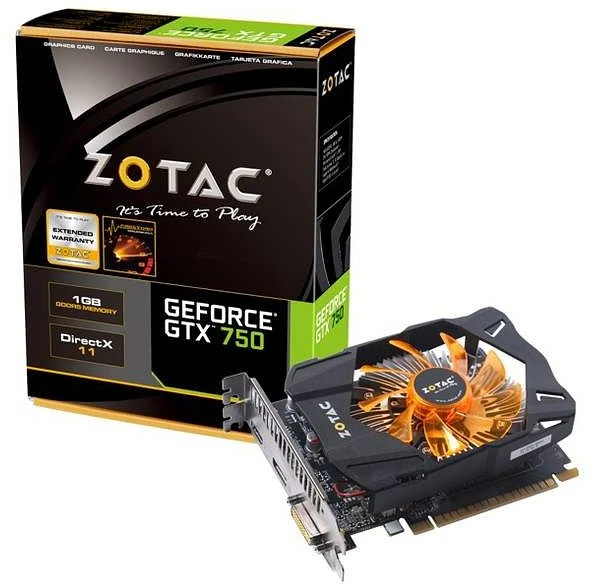 Zotac GeForce GTX 750, 1GB GDDR5, DVI, HDMI, DP