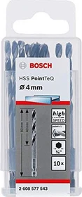 Bosch Professional HSS PointTeQ Spiralbohrer, 4x43x83mm, 10 Stück