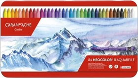 Caran d'Ache Neocolor II Aquarelle Wachskreide sortiert, 84 Farben, 84er-Set