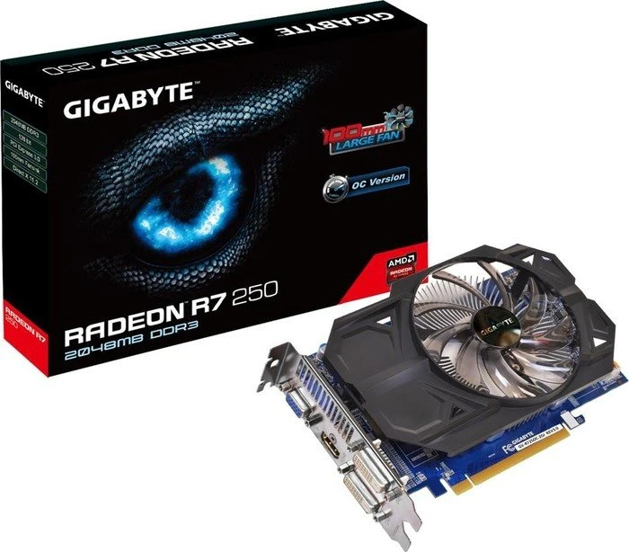 GIGABYTE Radeon R7 250 OC (Rev. 3.0), 2GB DDR3, VGA, 2x DVI, HDMI