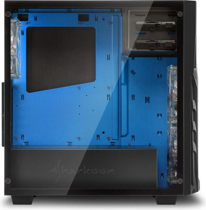 Sharkoon DG7000-G blau, Glasfenster
