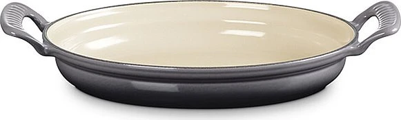 Le Creuset Modern Heritage Pfanne aus Gusseisen oval 28cm flint