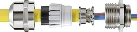 Wiska MMSKV 18 EMV-Z/Ni Kabelverschraubung DIN 89285, Messing vernickelt, Erdungseinsatz DIN 89345, M18