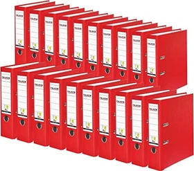 Falken Color Ordner 2-Ring PP, 80mm, A4, rot, 20er-Pack