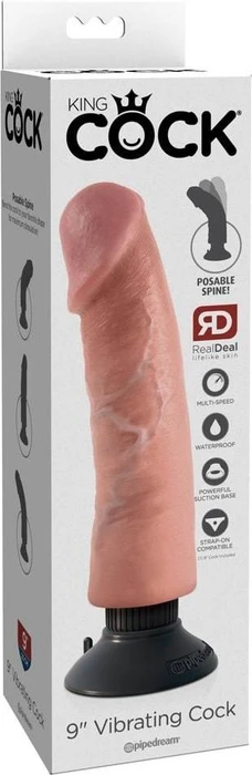 Pipedream King Cock 9" Vibrating Cock flesh