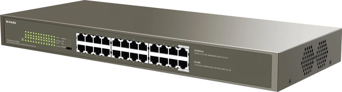 Tenda TEG1100 Rackmount Gigabit Switch, 24x RJ-45, 225W PoE+