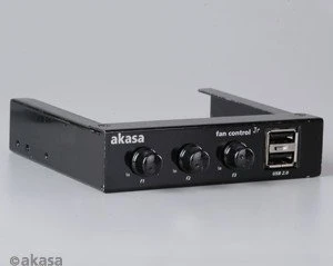Akasa AK-FC-06BK schwarz, 3.5" Lüftersteuerung 3-Kanal