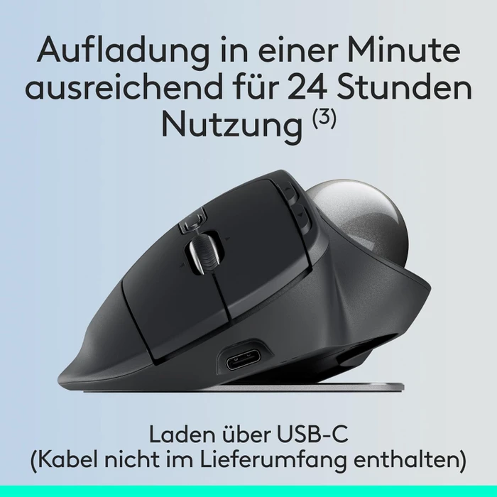 Logitech MX Ergo S Advanced Wireless Trackball, schwarz, Logi Bolt, Bluetooth