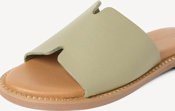Tamaris Lederpantolette grün (Damen)