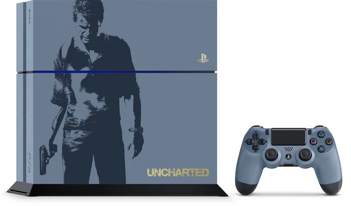 Sony PlayStation 4 - 1TB Uncharted 4: A Thief's End Limited Edition Bundle grau/blau