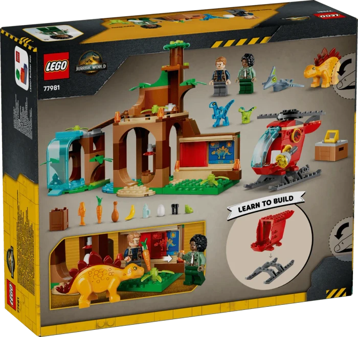 LEGO Jurassic World - Rettungszentrum für Junge Velociraptoren, Stegosaurier und Pteranodon