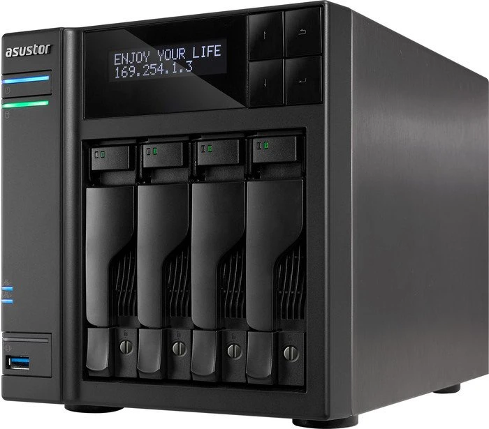 Asustor AS7004T, 2GB RAM, 2x RJ-45 1000Base-T, 3x USB-A 3.0