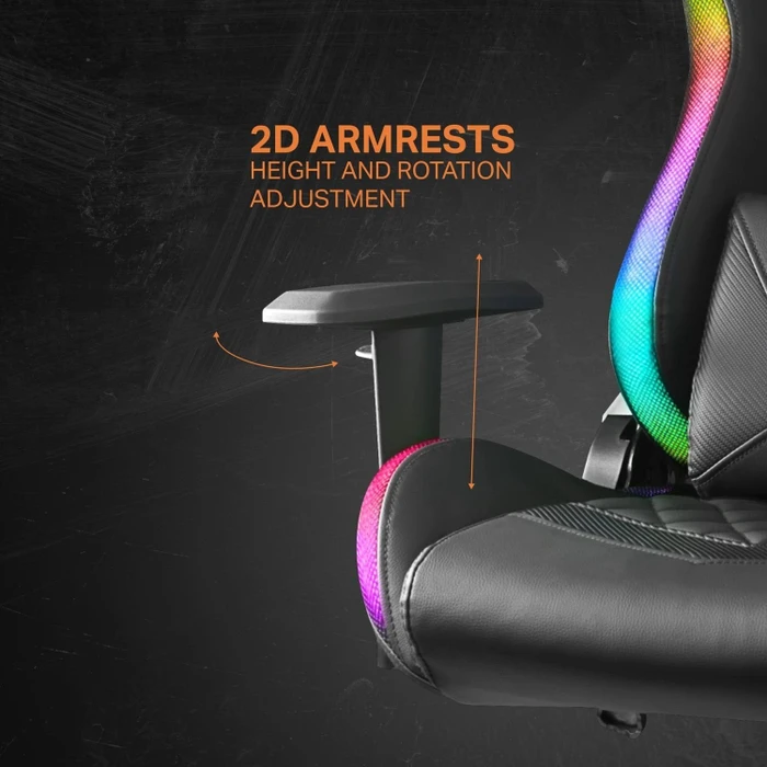 Deltaco Gaming RGB Gamingstuhl, schwarz