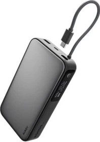 Aukey Spark Sling Power Bank Built-in USB-C Cable 130W 20000mAh grau