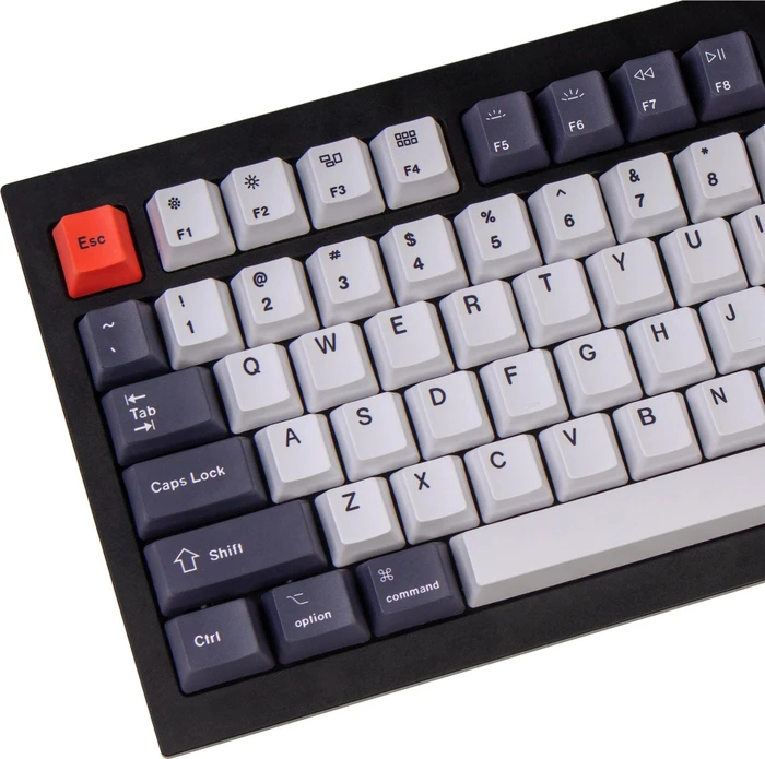 Keychron OEM Dye-Sub Full Set Keycap-Set Bluish Black White - Version C, Kunststoff (PBT), schwarzblau, weiß/schwarz/blau, 137 Tasten, ANSI-US