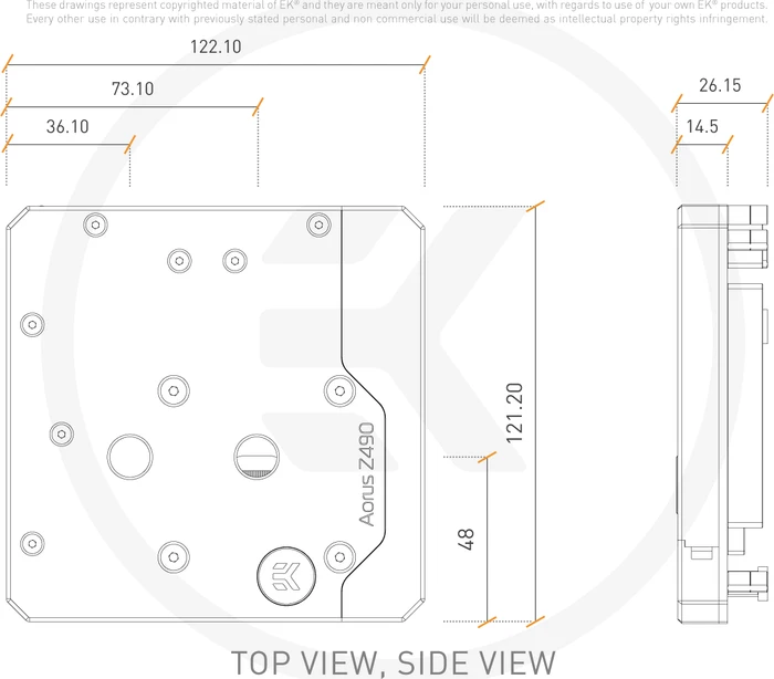 EK Water Blocks Quantum Line EK-Quantum Momentum Aorus Z490 Master D-RGB Monoblock, Nickel, Acryl