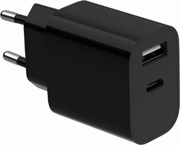 Gembird Universal-USB-Ladegerät mit 2 Anschlüssen (A+C) 2.4A schwarz