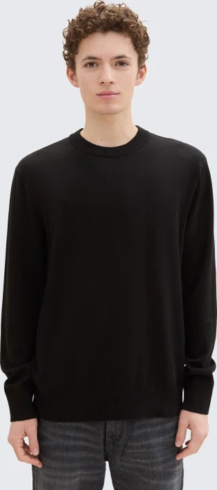 Tom Tailor Basic Strickpullover schwarz (Herren)