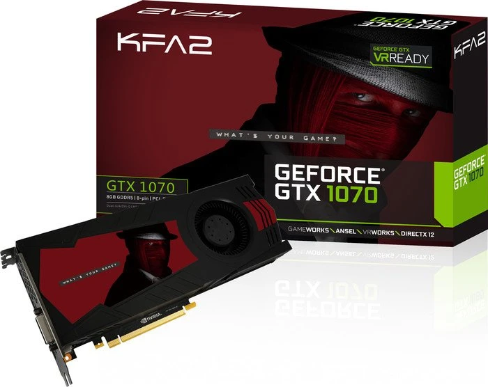 KFA2 GeForce GTX 1070 Virtual Edition, 8GB GDDR5, DVI, HDMI, 3x DP