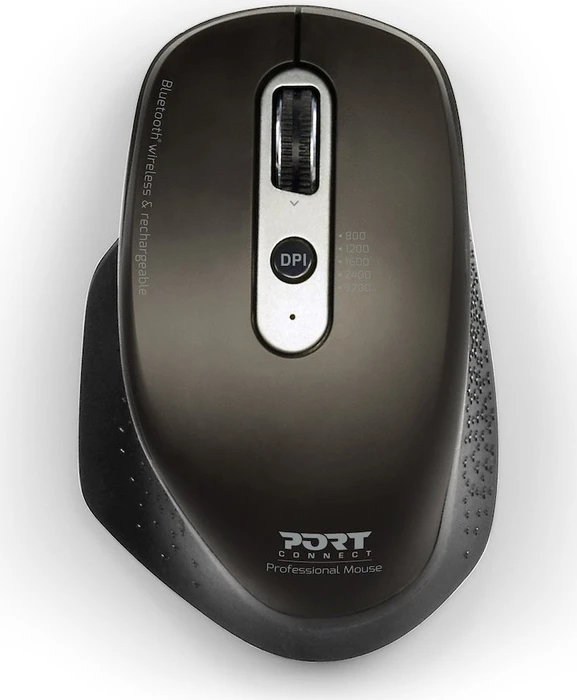Port Designs Wireless Rechargeable Office Executive Mouse, USB/Bluetooth