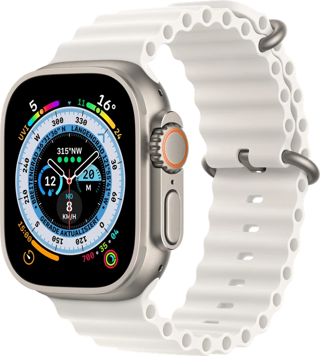 Apple Ocean Armband für Apple Watch Ultra (49mm) weiß