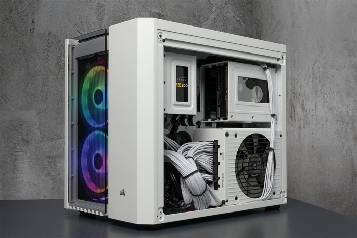 Corsair Crystal Series 280X RGB, weiß, Glasfenster