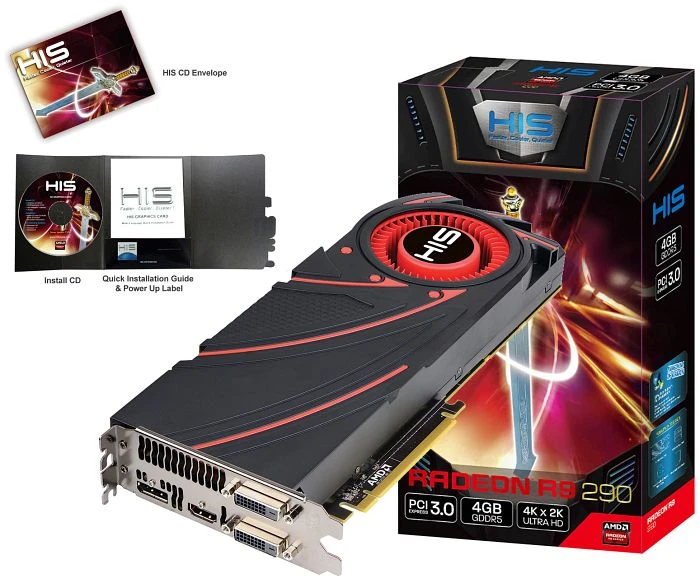 HIS Radeon R9 290 Fan, 4GB GDDR5, 2x DVI, HDMI, DP