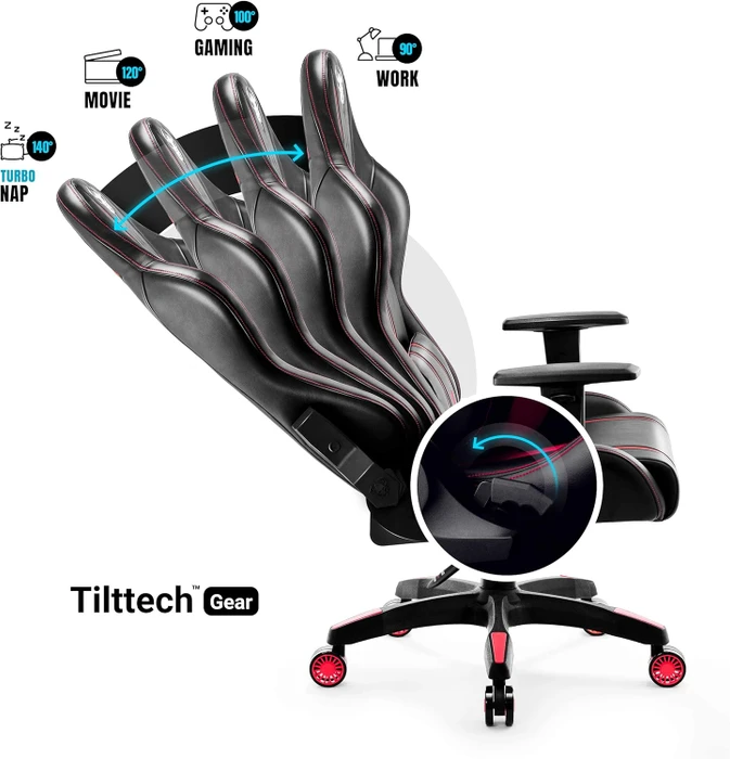 Diablo Chairs X-One 2.0 Normal Gamingstuhl, schwarz/rot