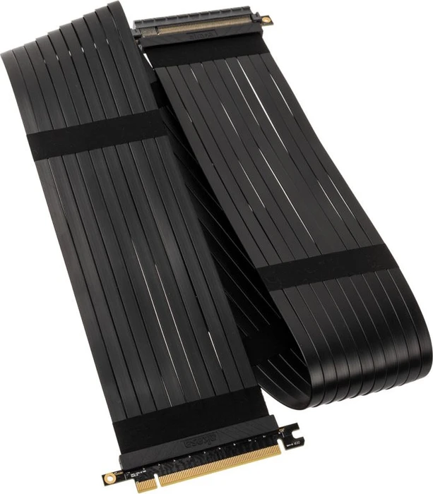 Akasa Riser Black X2 Mark IV Riser Card Cable, gerade, PCIe 3.0, 1m