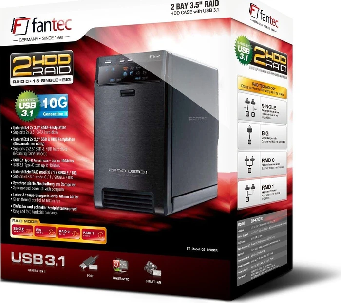 Fantec QB-X2U31R, USB-C 3.1