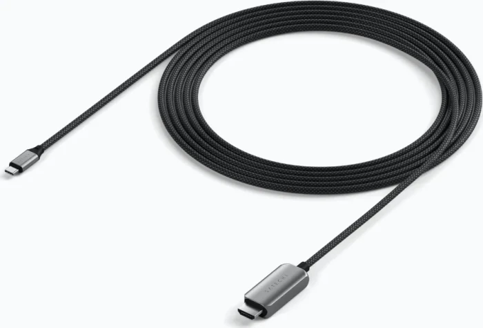 Satechi USB-C [Stecker] auf HDMI 2.1 [Stecker] 8K 60Hz Adapterkabel schwarz, 2m