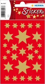Herma Sticker "Sterne 6-zackig", versch. Größen, gold, Papier