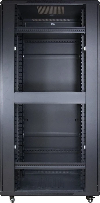 Inter-Tech SNB-8142 Serverschrank 42HE, Glastür, IP20, RAL 9005, 1000mm tief