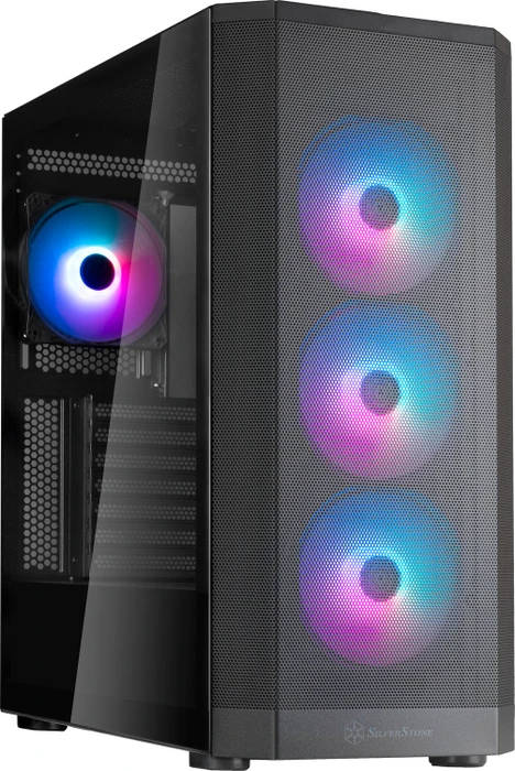SilverStone Fara 514X, schwarz, Glasfenster