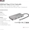 Club 3D 9-in-1 Hub, USB-C 3.0 [Stecker] Vorschaubild