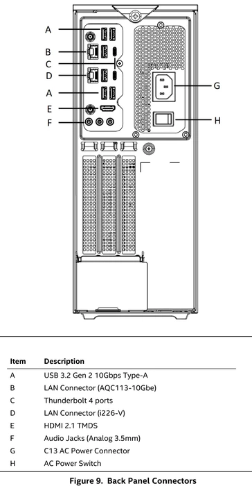 ASUS NUC 13 Extreme Kit - Raptor Canyon - NUC13RNGi5 / RNUC13RNGI50002, EU-Netzkabel