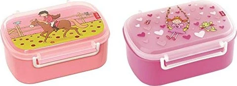 Sigikid Brotzeitbox rechteckig Aufbewahrungsbehälter Pinky Queeny Herzen