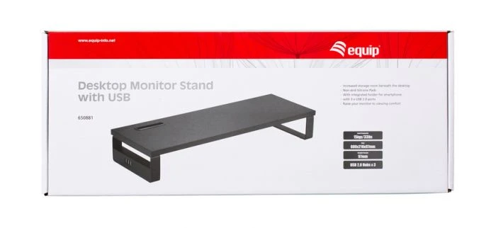 Equip ERGO Desktop-Monitor-Ständer mit USB-Hub