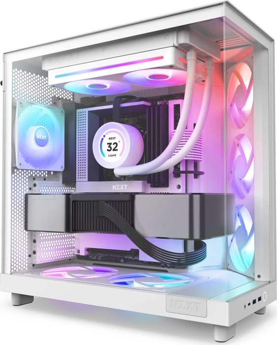 NZXT F Series F240 RGB Core Single-Frame Fan Unit, Matte White, weiß, LED-Steuerung, 240mm