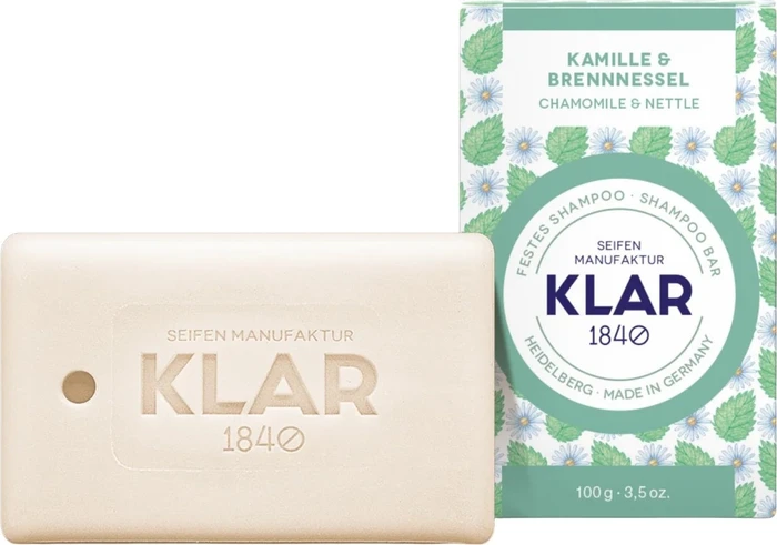 Klar Seifen Kamille & Brennnessel festes Shampoo, 100g