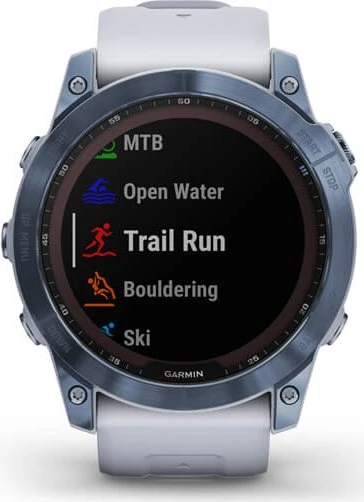 Garmin Fenix 7X Sapphire Solar blue dlc titan/whitestone