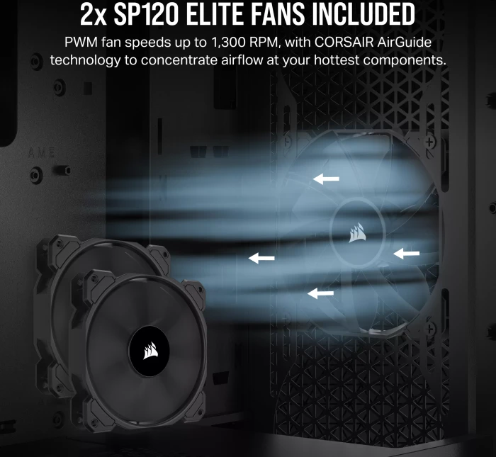 Corsair 3000D Airflow, schwarz, Glasfenster